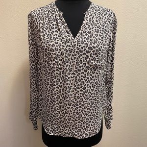 Rebecca Taylor grey leopard silk shirt 2